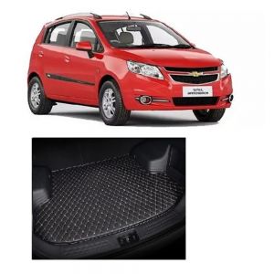 Trunk/Boot/Dicky PU Leatherette Mat for Sail Hatchback - black